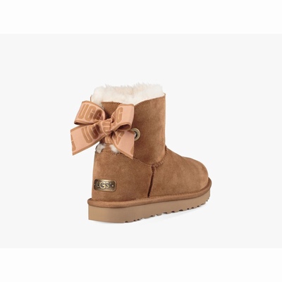 Botas UGG Customizable Bailey Bow Mini Mulher Marrom | PT-XETFH